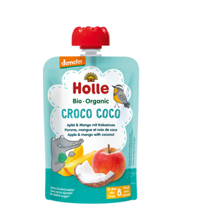 Holle Organic Puree Fruit Pouches - Croco Coco - Apple, Mango and Coconut