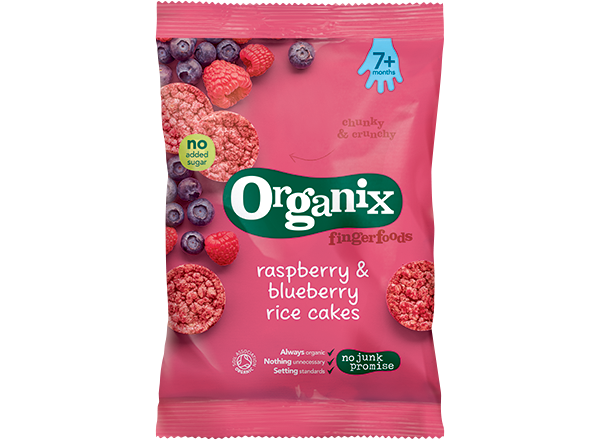 Organix Fingerfood Raspberry and Blueberry Rice Cakes | Best Pricing ...