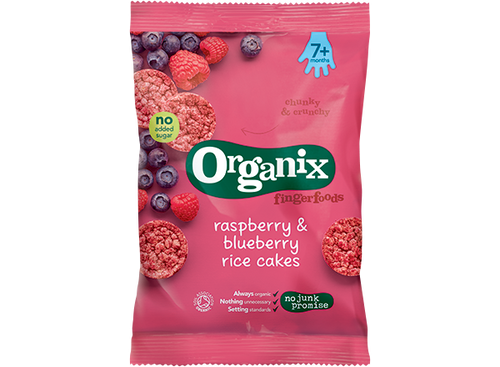 Organix Fingerfood Raspberry and Blueberry Rice Cakes