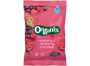 Organix Raspberry Stars Organix Fingerfood Raspberry and Blueberry Rice Cakes | Best Pricing ...