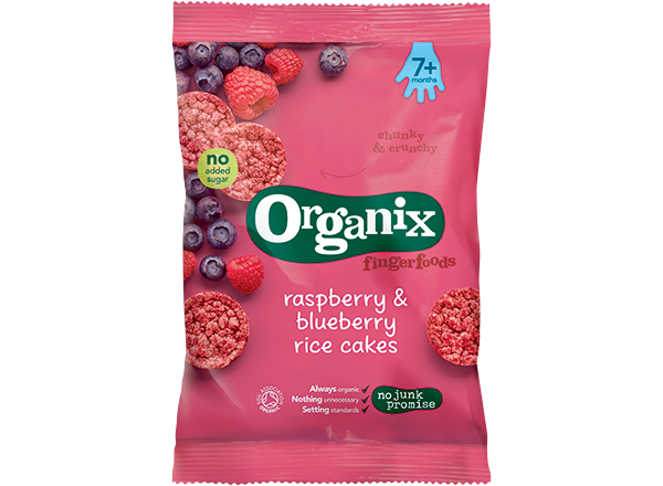 Organix Fingerfood Raspberry and Blueberry Rice Cakes