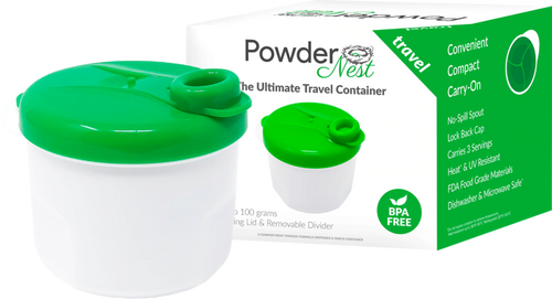 Powder Nest Baby Formula Travel Container - Green
