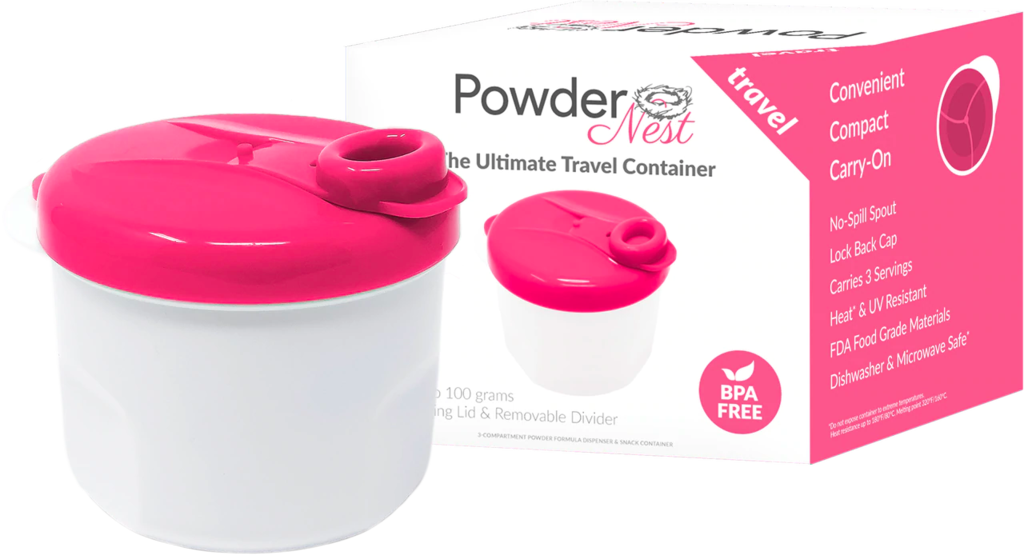 Powder Nest Baby Formula Travel Container - Pink