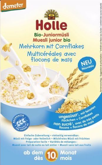 Holle Organic Junior Muesli Multigrain Porridge with Cornflakes